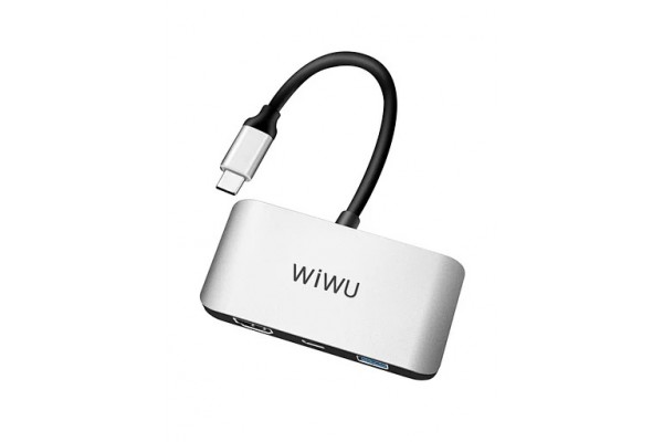 Адаптер-переходник Wiwu Alpha 3 in 1 USB-C Hub C2H