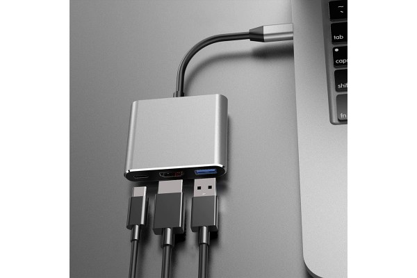 Универсальный адаптер c Type-C на USB/HDMI/Type-C