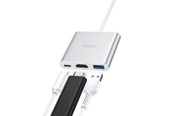 Адаптер Hoco Type-C для USB3.0 + HDMI + PD (HB14)