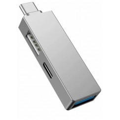 Адаптер-переходник Wiwu T02 Pro USB Type-C Hub