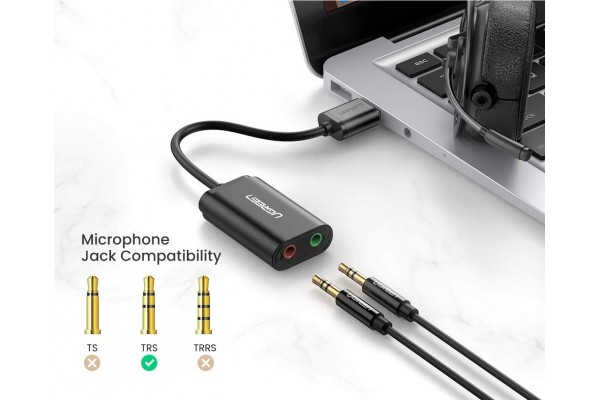 Универсальный адаптер UGreen USB External Stereo Sound Adapter