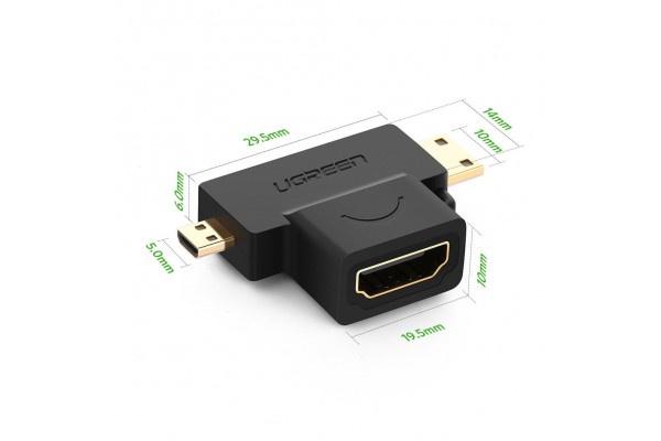 Переходник UGreen HDMI to Micro & Mini HDMI (20144)