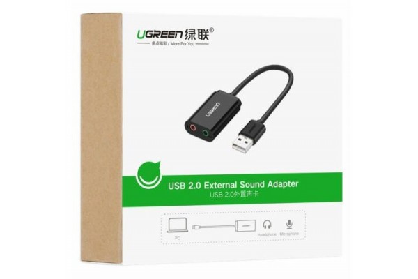 Звуковая карта Ugreen USB 2.0 внешняя (30724)