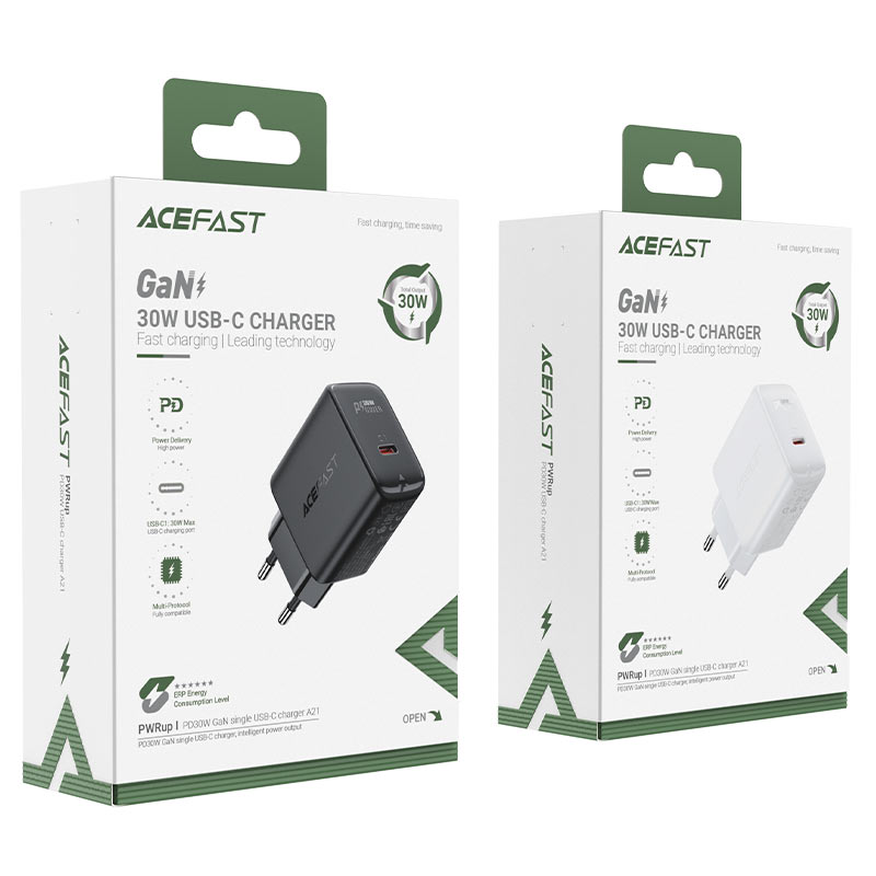 Зарядное устройство Acefast A21 PD30W GaN USB-C  
