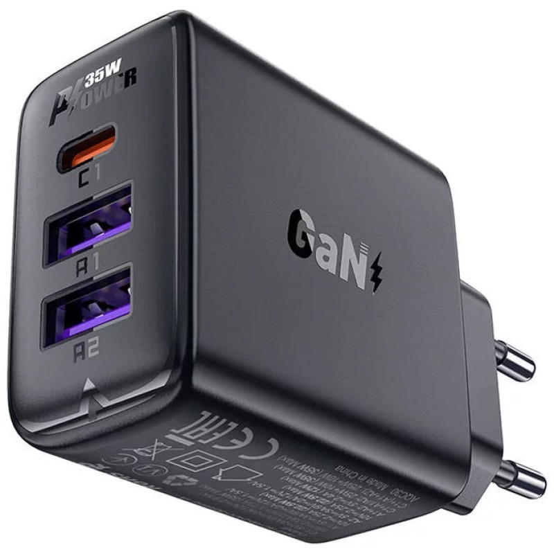 Зарядное устройство Acefast A57 PD35W GaN (2*USB-A+USB-C)