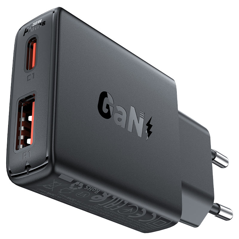 Зарядное устройство Acefast A69 PD30W GaN USB-C  ULTRA-THIN