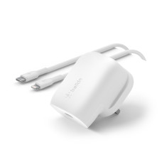 Зарядное устройство Belkin Boost Charge 30W Wall Charger with PPS+USB-C  to Lightning Connector