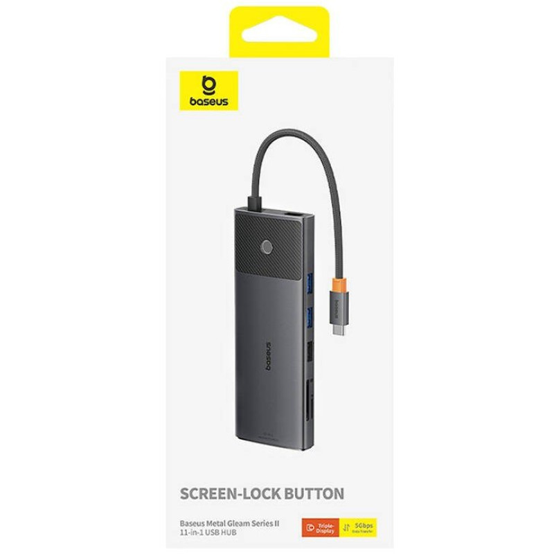 Адаптер-Хаб Baseus Metal Gleam Series II 11-in-1