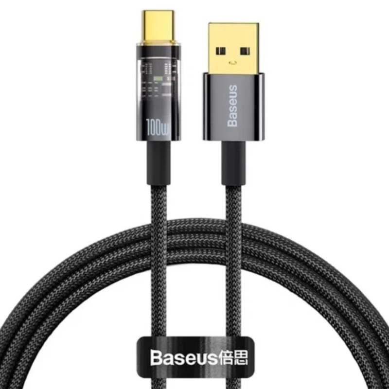 Кабель Baseus Explorer Series Auto Power-Off Fast Charging Data Cable USB to Type-C 100W