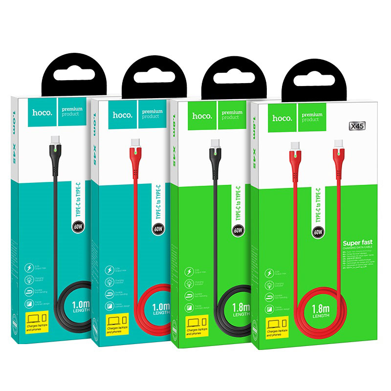 Кабель Type-C на Type-C 1m Hoco X45