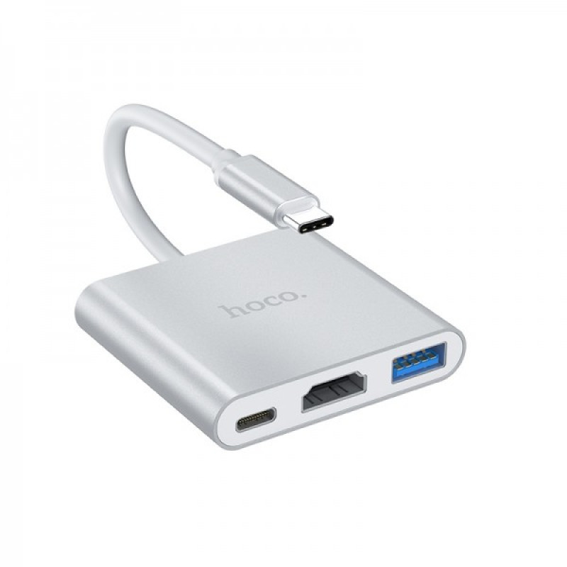 Адаптер Hoco Type-C для USB3.0 + HDMI + PD (HB14)