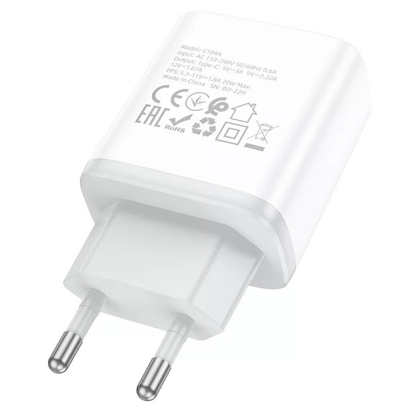 Зарядное устройство Hoco C104A 20W PD