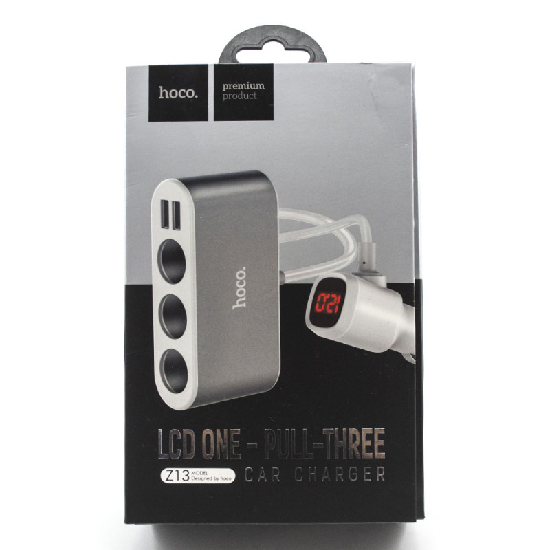 Мультифункциональное автомобильное зарядное устройство Hoco Z13 LCD