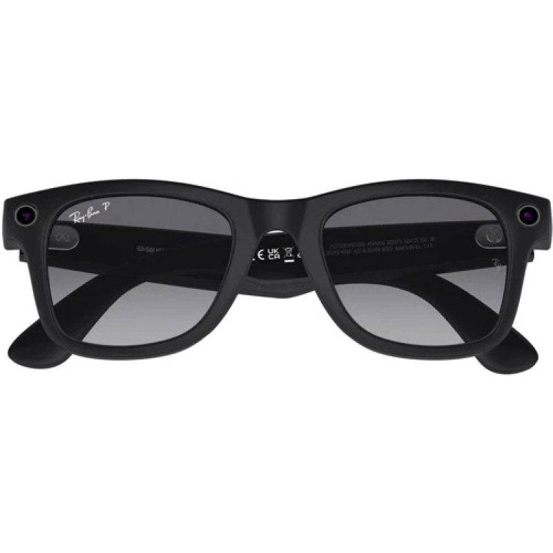 Солнцезащитные очки Ray-Ban Meta Wayfarer RW4006, Matte Black / Graphite Gradient Polarized