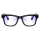 Солнцезащитные очки Ray-Ban Meta Wayfarer RW4006, Shiny Black / Clear (Blue-Violet Light Filter)