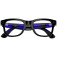 Солнцезащитные очки Ray-Ban Meta Wayfarer RW4006, Shiny Black / Clear (Blue-Violet Light Filter)