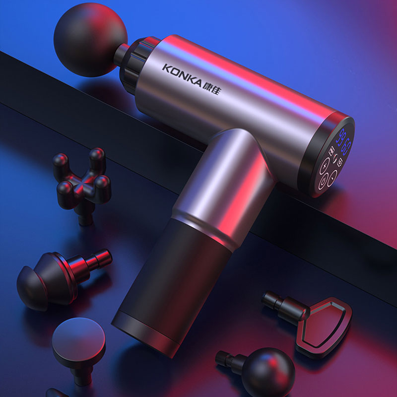 Портативный массажер Konka Muscle Fascial Massager TY-602 (8 насадок+сумка)