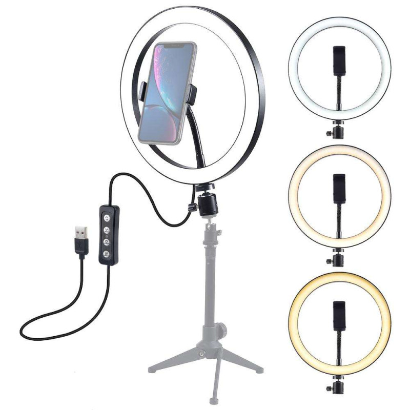 Кольцевой светильник для селфи 10.5" (RK40)