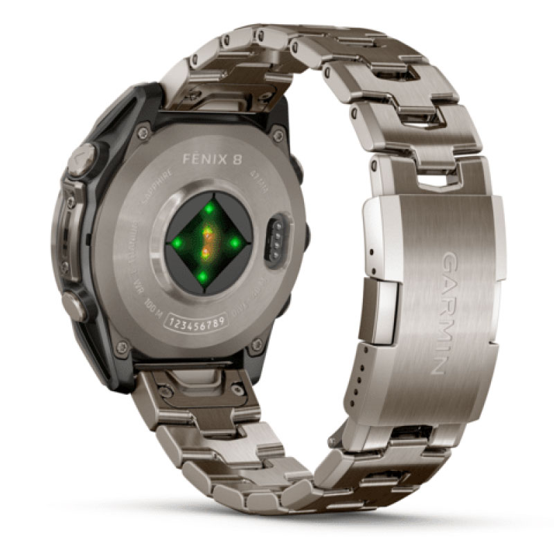 Часы Garmin Fenix 8 47mm AMOLED Sapphire Bare Titanium Graphite with Titanium Band