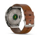 Часы Garmin Fenix 8 51mm AMOLED Sapphire Bare Titanium Black with Chestnut Leather Band