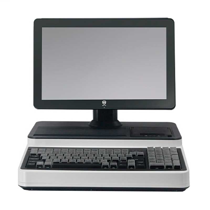 POS Моноблок с клавиатурой PSJ1000 двойной экран. 15.6-15.6 '/i5-3Gen/DDR3 8Gb/SSD 128Gb/WiFi/Lan/58 Print/Display non touch