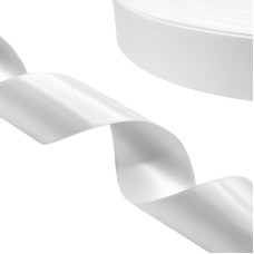 Сатин двухсторонние вшитые по краям белый 20*300