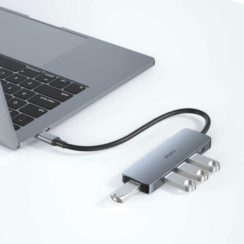 Адаптер-переходник Wiwu Alpha 5 in 1 USB-C Hub A541BC
