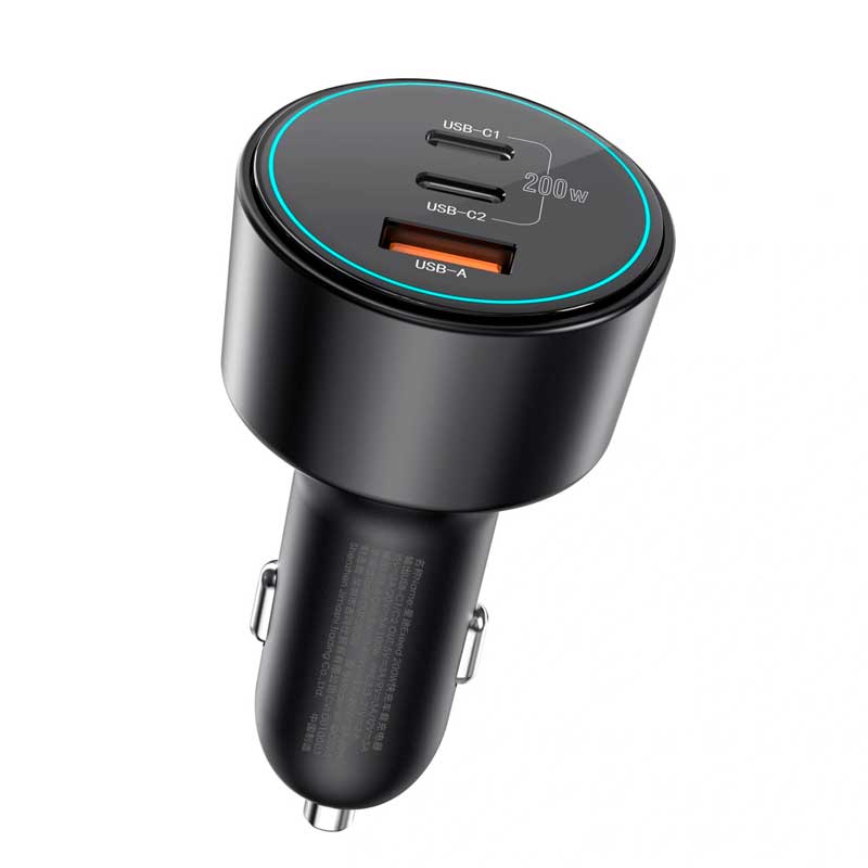 Автомобильное зарядное устройство Wiwu Starship USB-A+2USB-C Fast Car Charger Wi-QC026