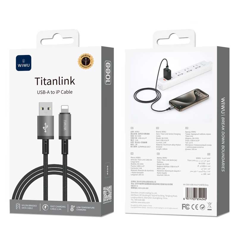 Кабель Wiwu Titanlink Series Charging Cable 1M Wi-C055 A-L