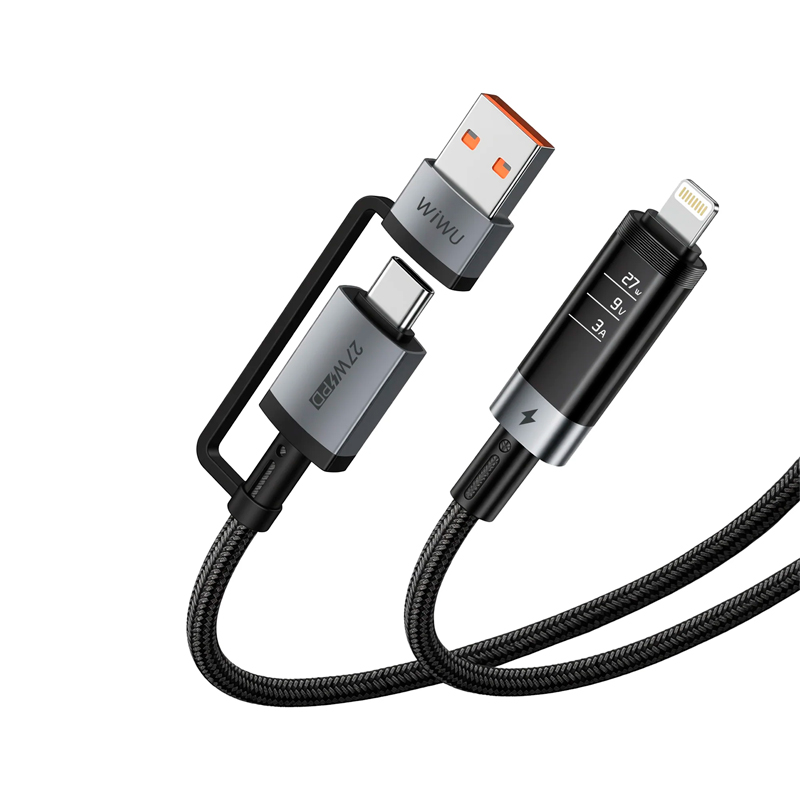 Кабель Wiwu Titanlink USB-A+C Cable to L Wi-C110