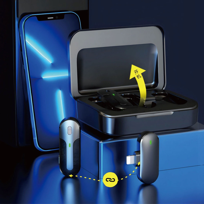 Беспроводной микрофон Wiwu Duo Wireles Mini Microphone Lightning Wi-WM002