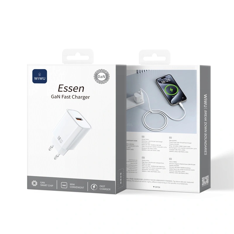 Зарядное устройство Wiwu 20W Essen GaN Fast Charger Wi-G007