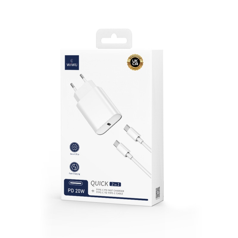 Зарядное устройство Wiwu Quick USB-C PD Fast Charger USB-C to USB-C Wi-U001