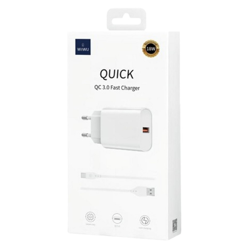 Зарядное устройство Wiwu Quick QC 3.0 Fast Charger (Wi-U022)