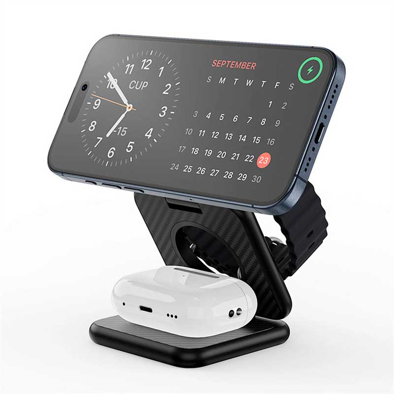 Беспроводное зарядное устройство Wiwu Kevlar 3 in 1 Wireless Charger Wi-W035