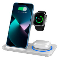 Беспроводное зарядное устройство Wiwu Wi-W038 Triple 3 in 1 Wireless Charger
