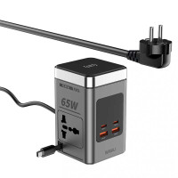 Удлинитель с зарядкой 65W GaN 8-in-1 Wireless Chager with cable&socket Wi-W040 EU