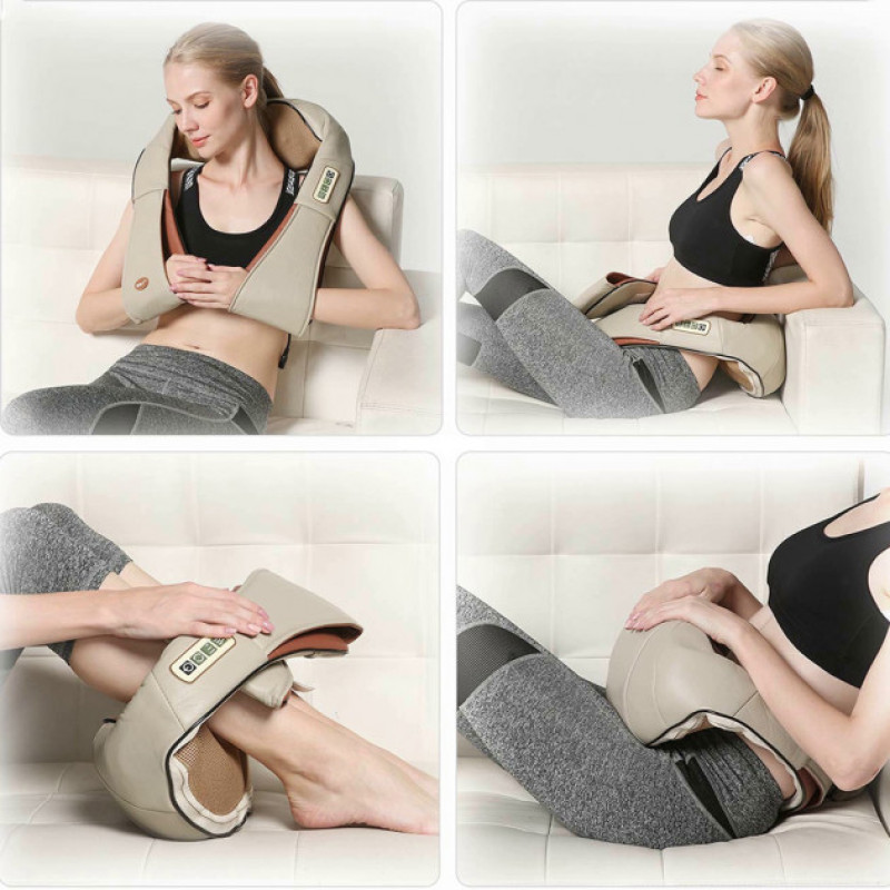Массажер роликовый Shiatsu для всего тела с подогревом Massager of Neck Kneading