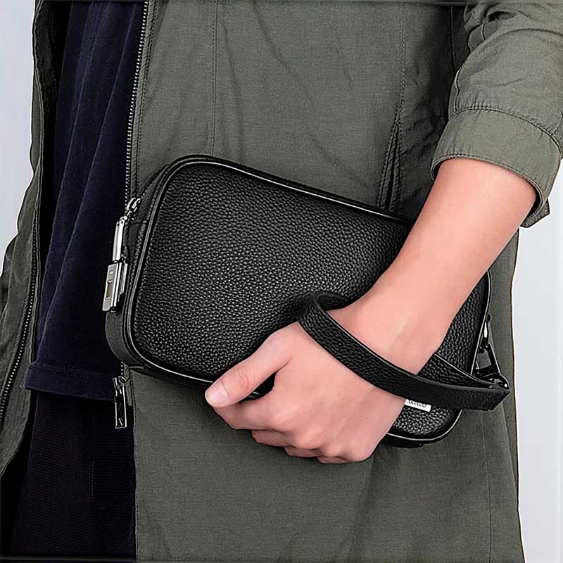 Сумка Wiwu Master Genuine Leather Fingerprint Lock Pouch