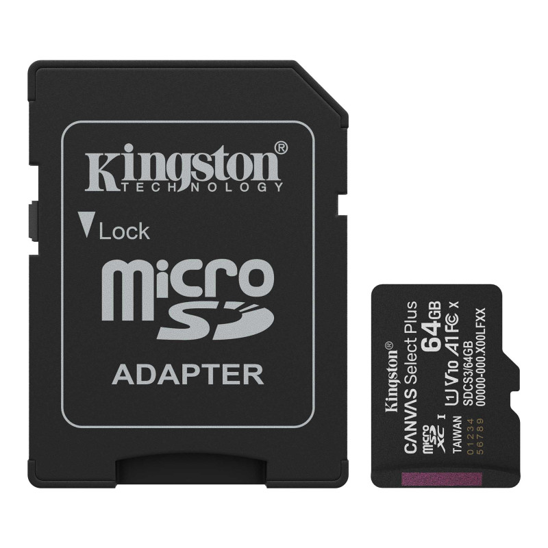 Флешка Kingston Canvas Select Plus microSD 64GB