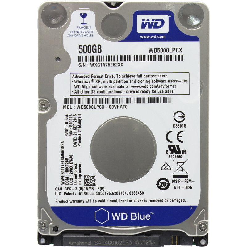 Жесткий диск Western Digital WD Blue Mobile 500 GB