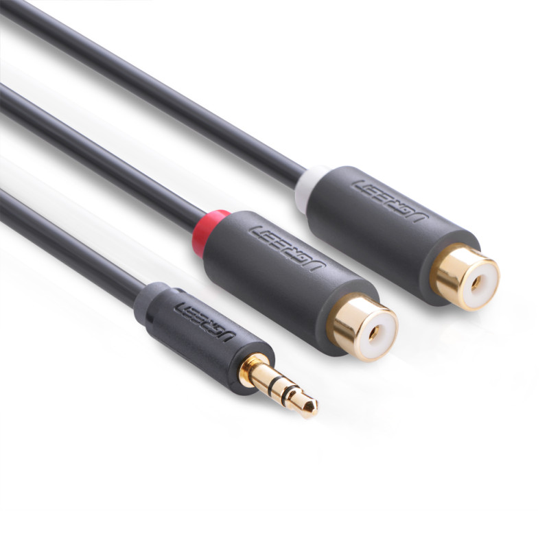 Аудио кабель Ugreen 3.5mm to 2RCA 3-5mm M/M Audio Cable  0.5M (40423)