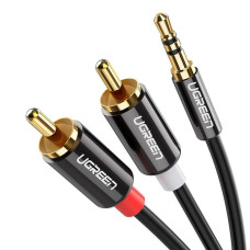 Аудио кабель Ugreen 3.5mm to 2RCA 3-5mm M/M Audio Cable  0.5M (40423)