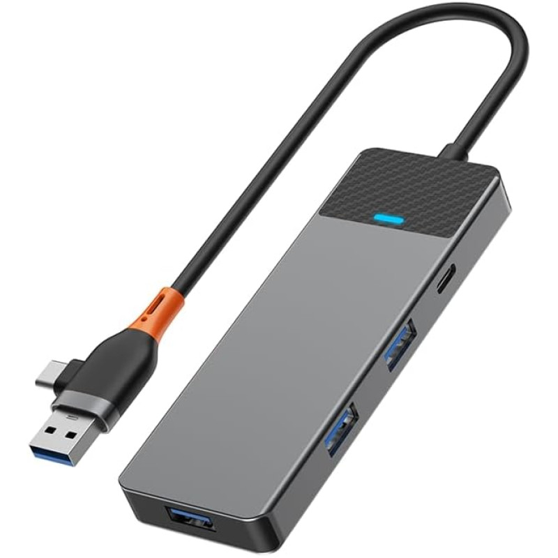 Адаптер-переходник Wiwu Linker 4 in 1 USB-A/C HUB A431C