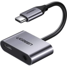Конвертер Ugreen USB-C to 3.5mm Audio Adapter with Power Supply (CM193/70451)
