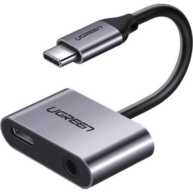 Конвертер Ugreen USB-C to 3.5mm Audio Adapter with Power Supply (CM193/70451)