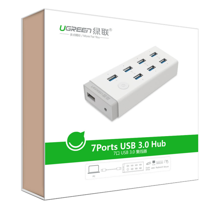 USB HUB Ugreen 7-портовый 12V/2A