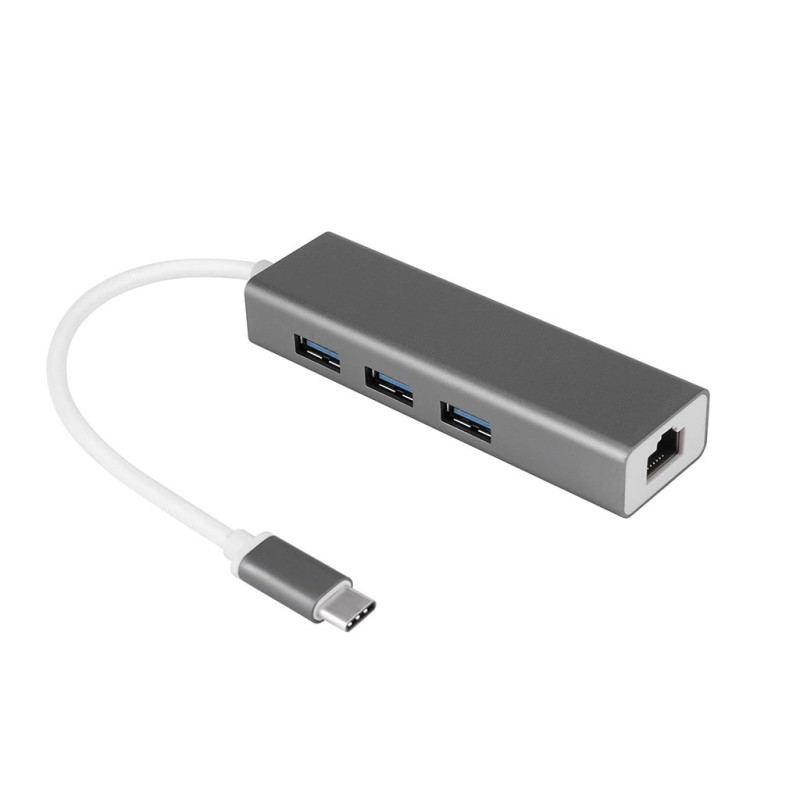 Универсальный адаптер c Type-C на 3xUSB/Gigabit Ethernet