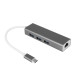 Универсальный адаптер c Type-C на 3xUSB/Gigabit Ethernet