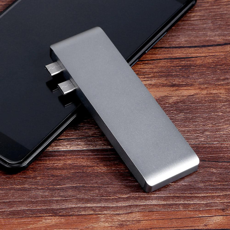 Универсальный адаптер c Type-C на 2xUSB/1xmicroSD/1xSD/2xType-C